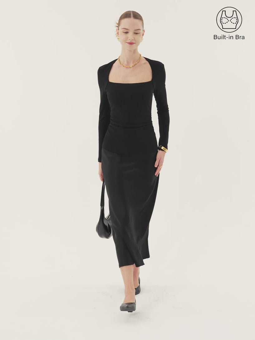 Angular Square Neck Side Ruched Brami