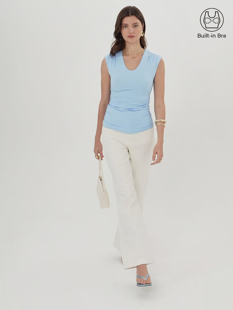OGLmove SkinKiss Scoop Neck Gathered Bra Top