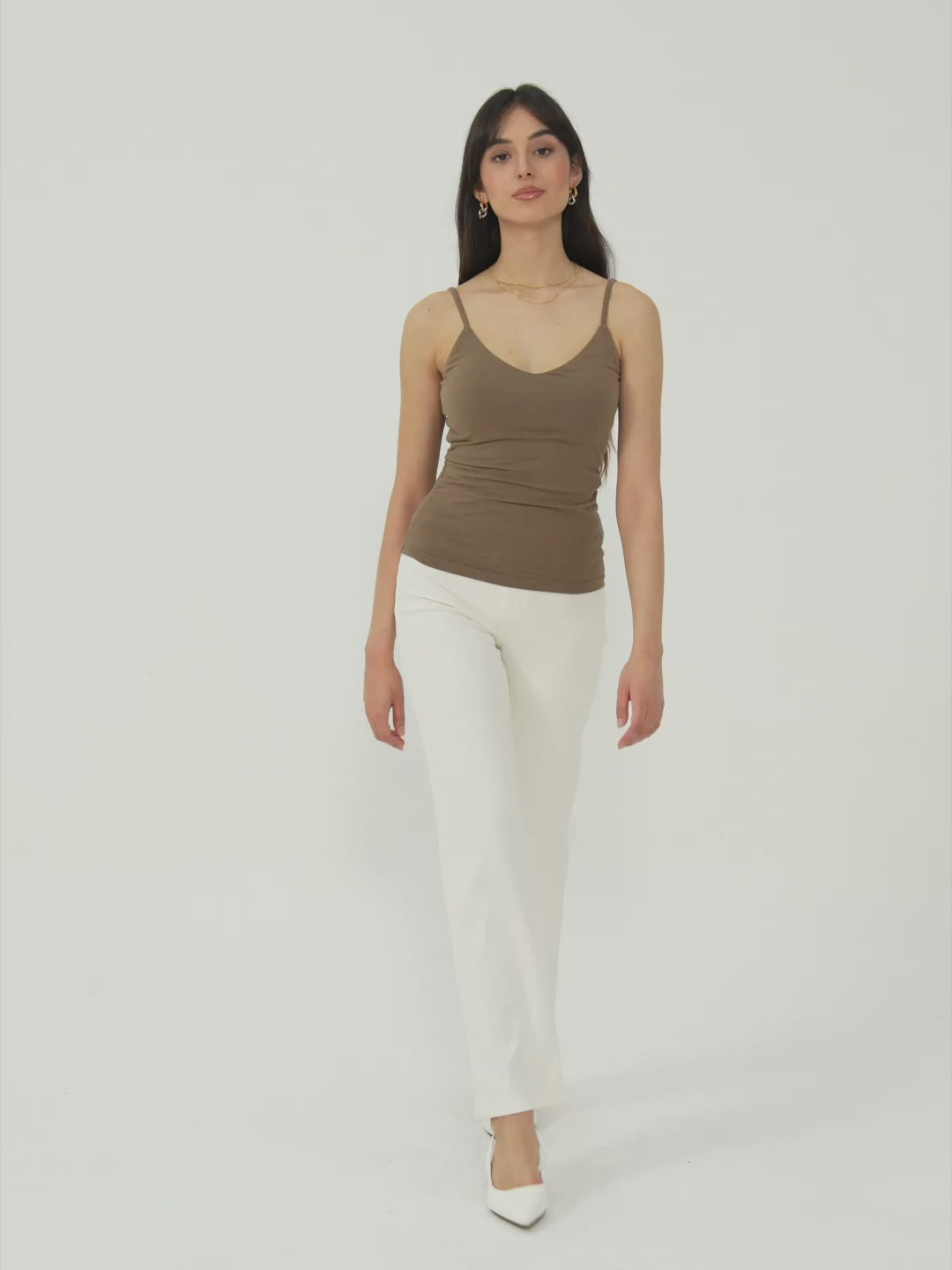 Cotton Jersey V-Neck Brami - Pecon