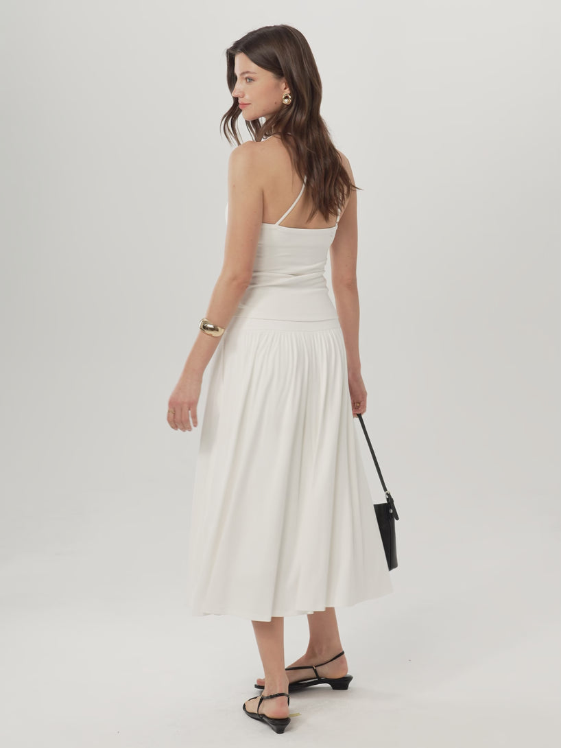 OGLmove SkinKiss Mid Rise Gathered Midi Skirt with Pockets