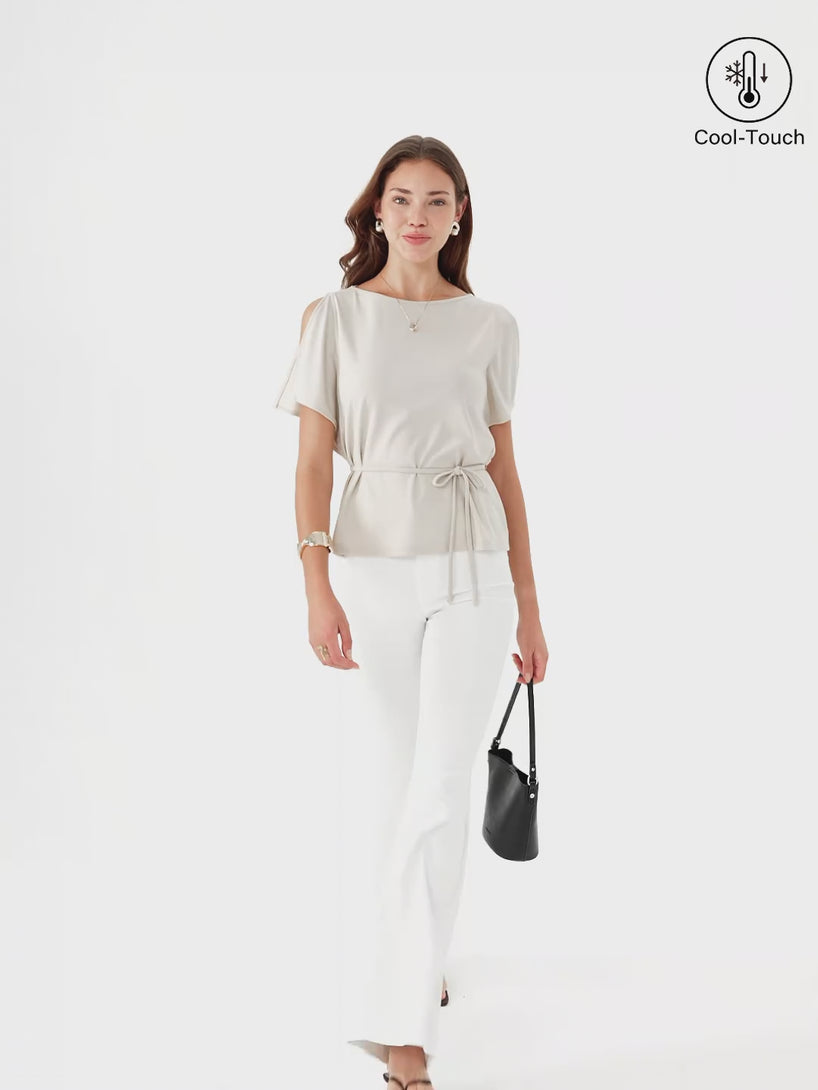 OGLmove CoolTouch Relaxed Boatneck Self-Tie Top