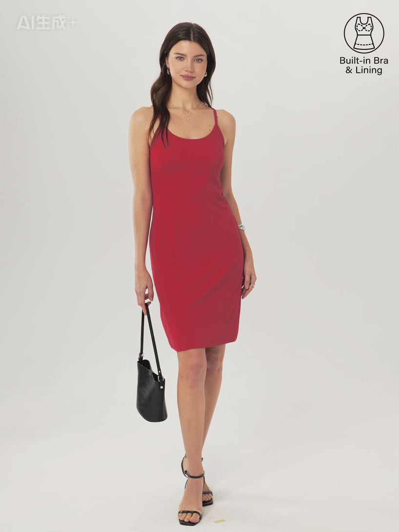 OGLmove U-Neck Spaghetti Bra Dress