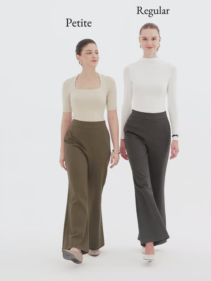 OGLmove Ponte High-Rise Wide-Leg Pants with Pockets