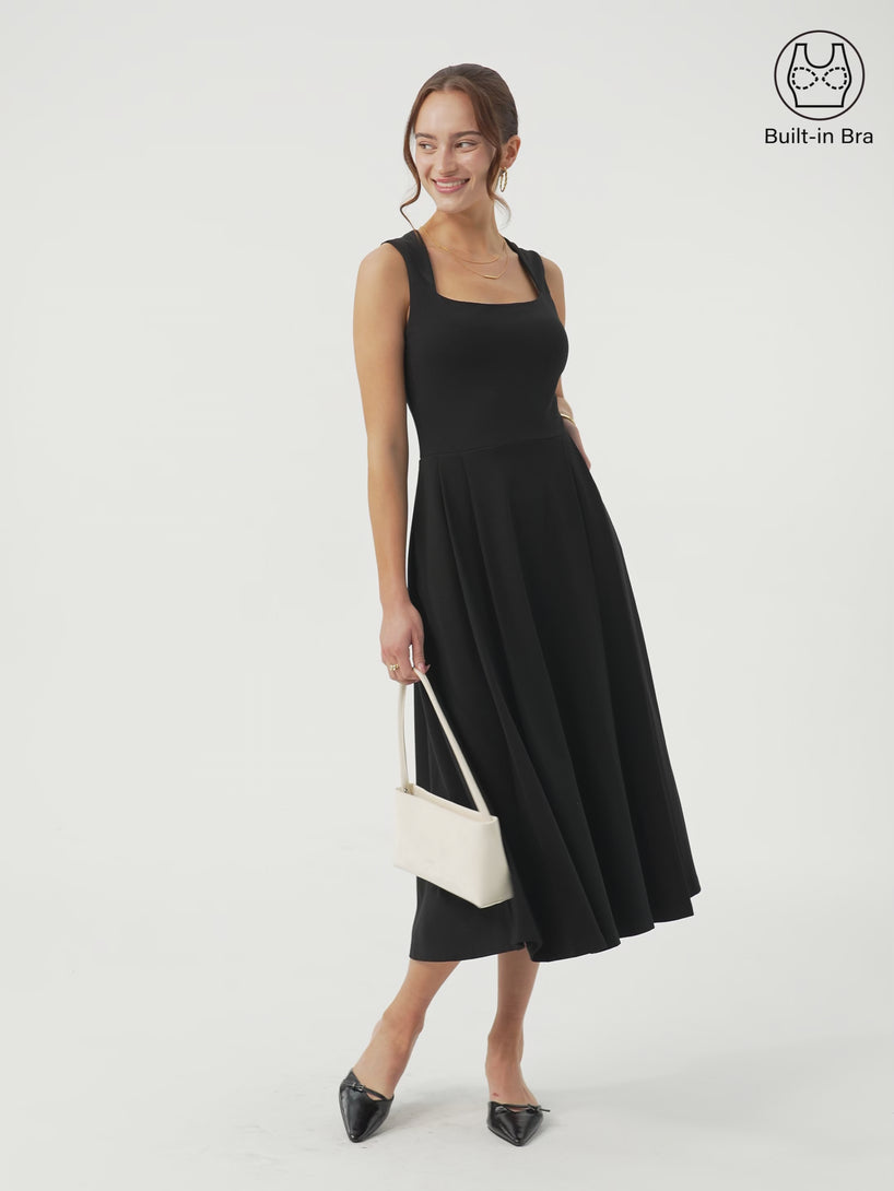 OGLmove The Anytime Little Black Bra Dress with Pockets
