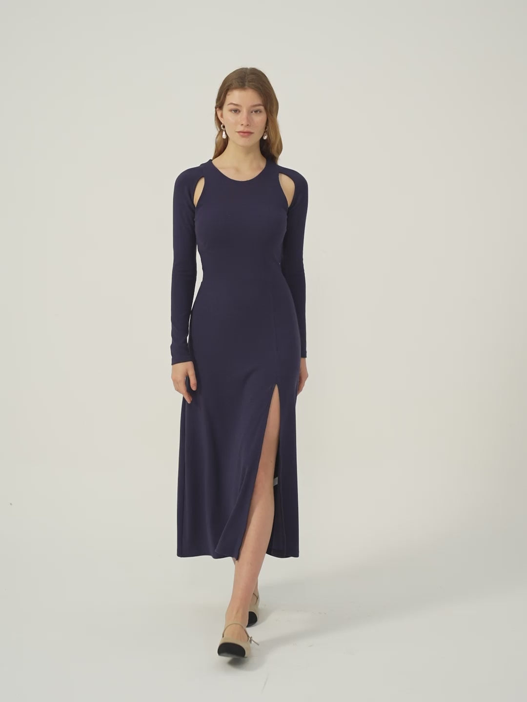 Ogl Plantive™ Versatile Styling Brami Midi Dress with Slit