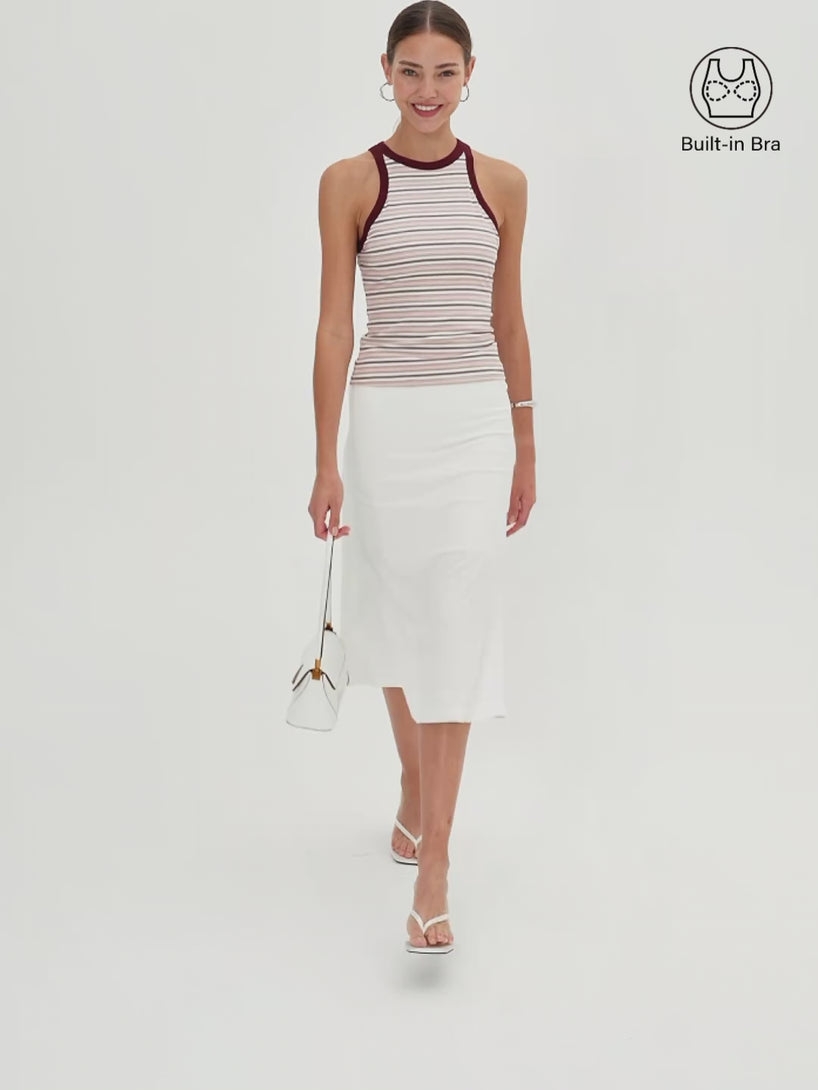 OGLmove Striped Round Neck Bra Tank