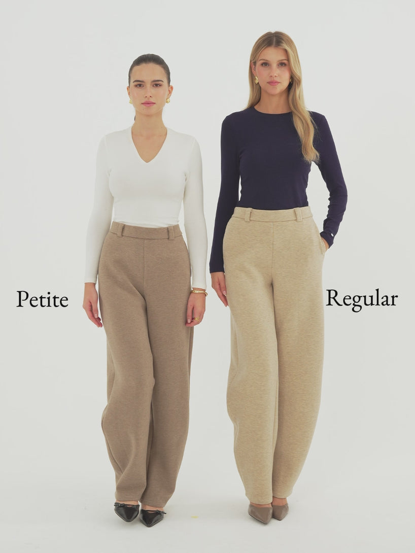 OGLmove FuzzLuxe Mid-Rise Barrel Pants with Pockets