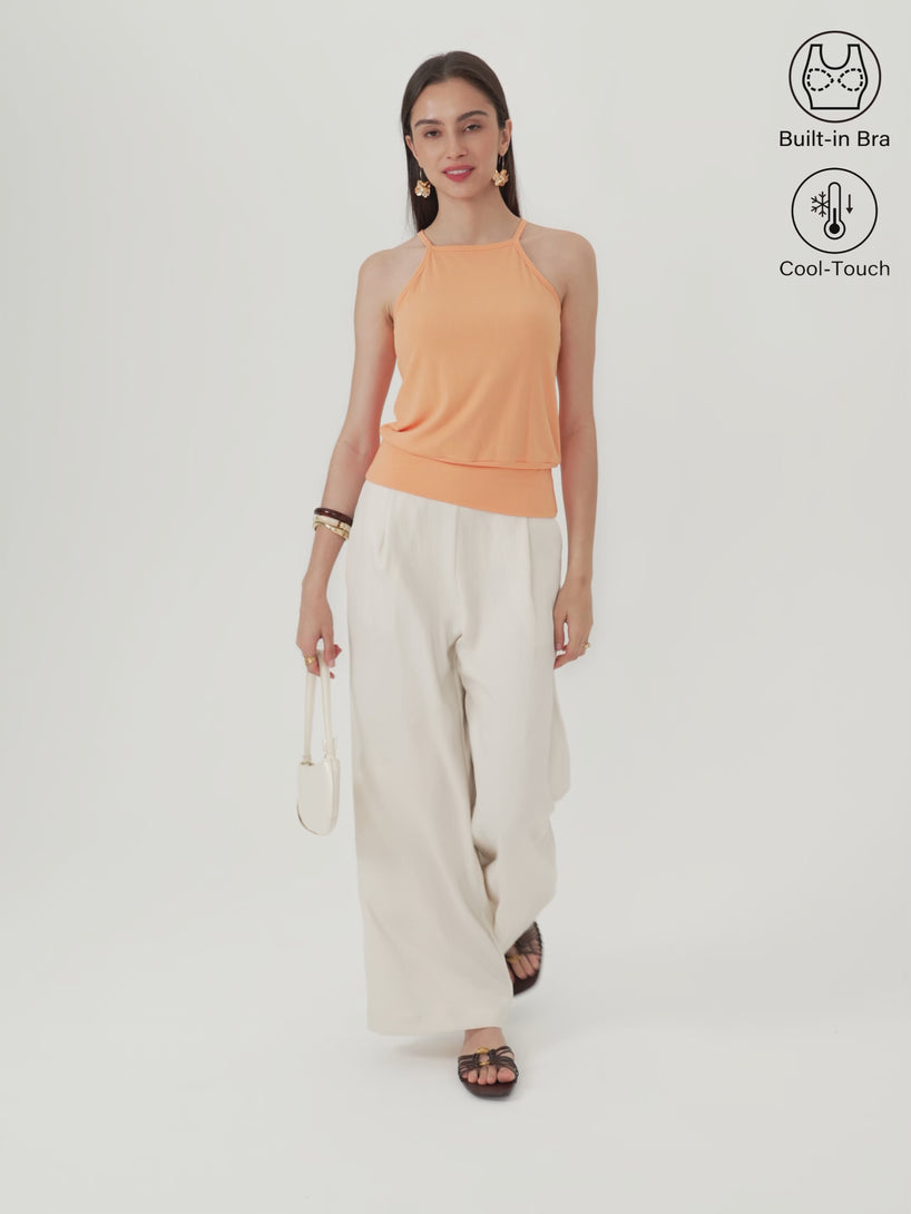 OGLmove CoolTouch High Square Neck Banded Hem Bra Top