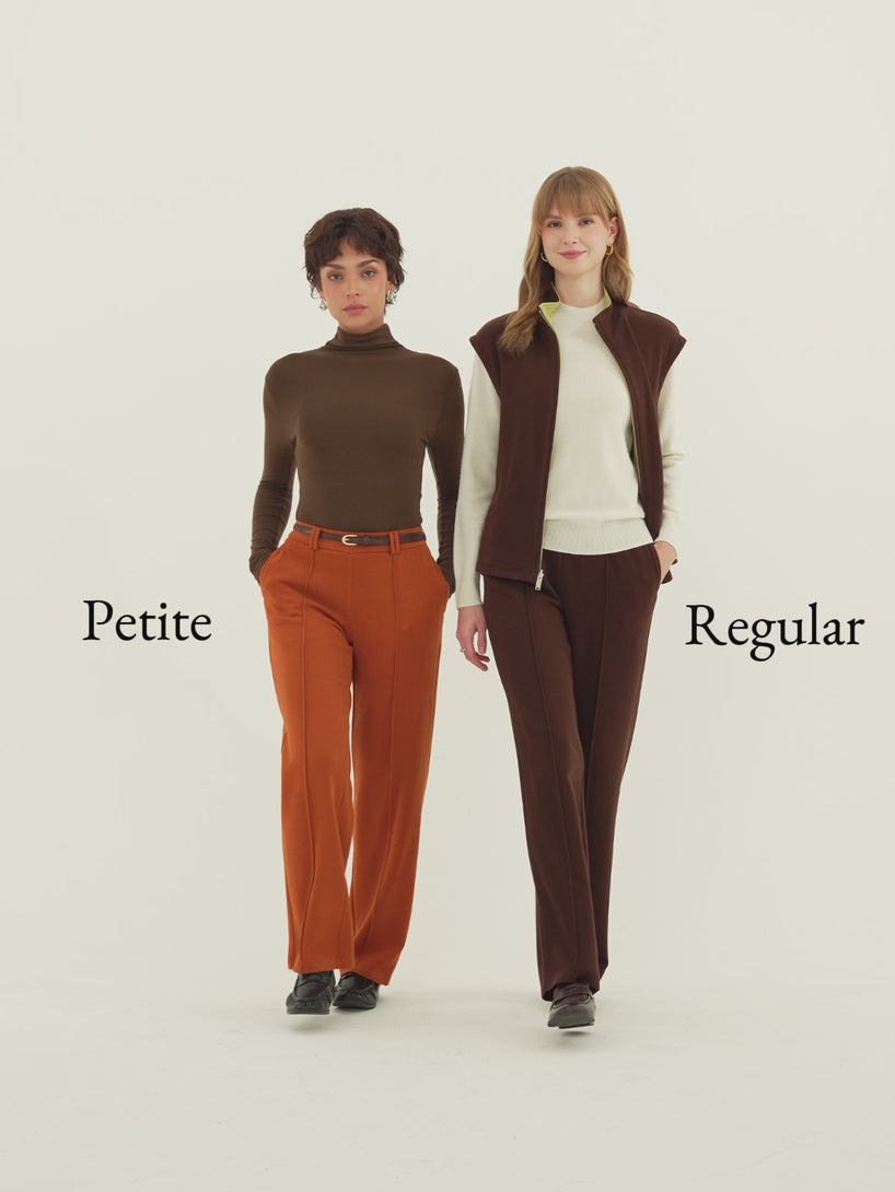 OGLmove MaxWarm High-Rise Tapered Pintuck Pants with Pockets