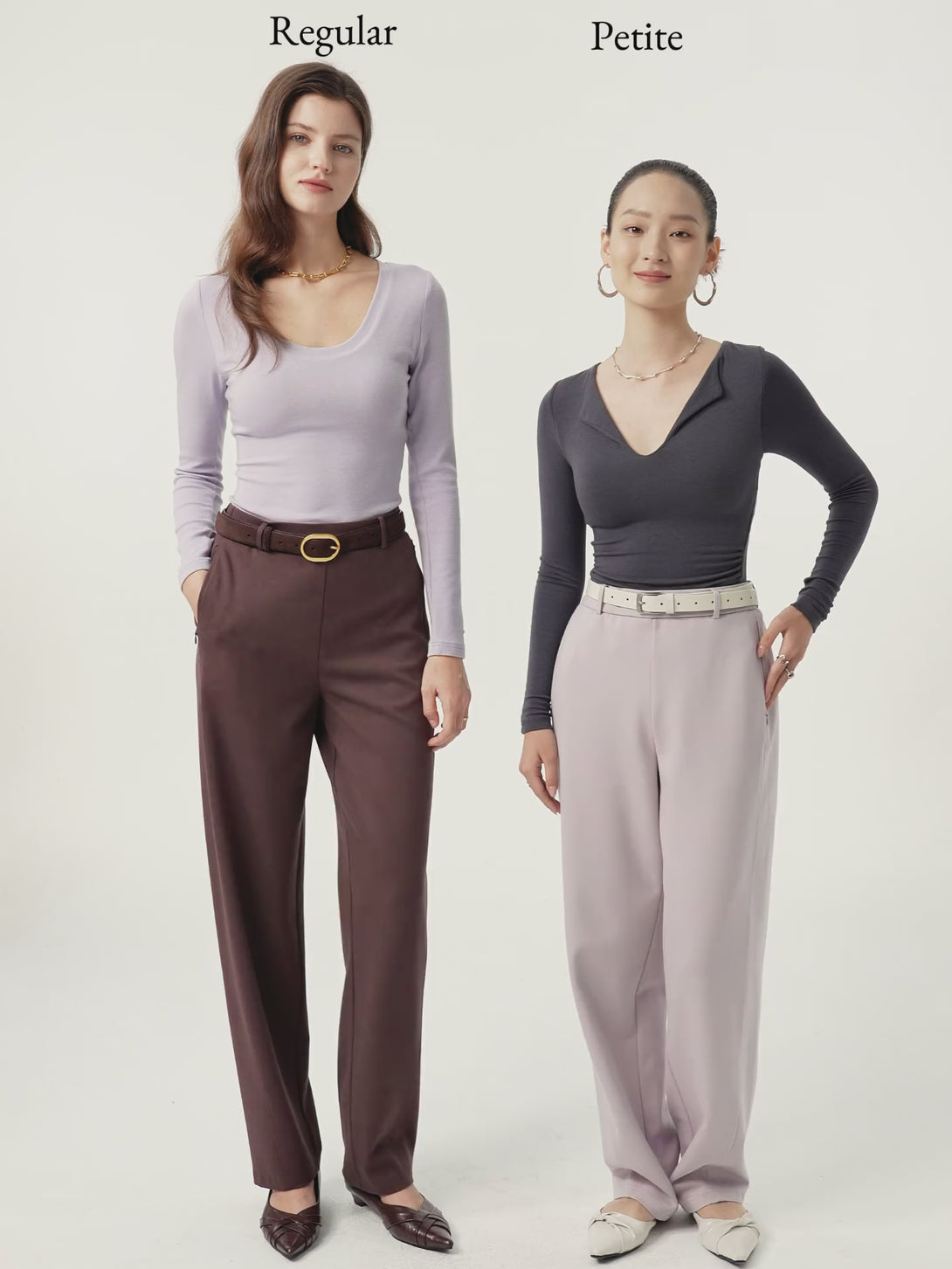 Mid Rise Barrel Leg Pull-on Pants with Pockets