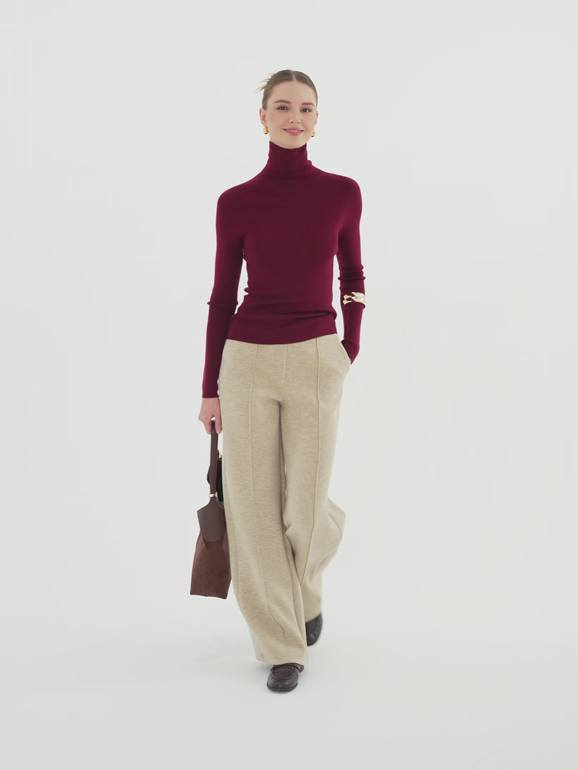 OGLmove 100% Merino Wool Turtleneck Sweater