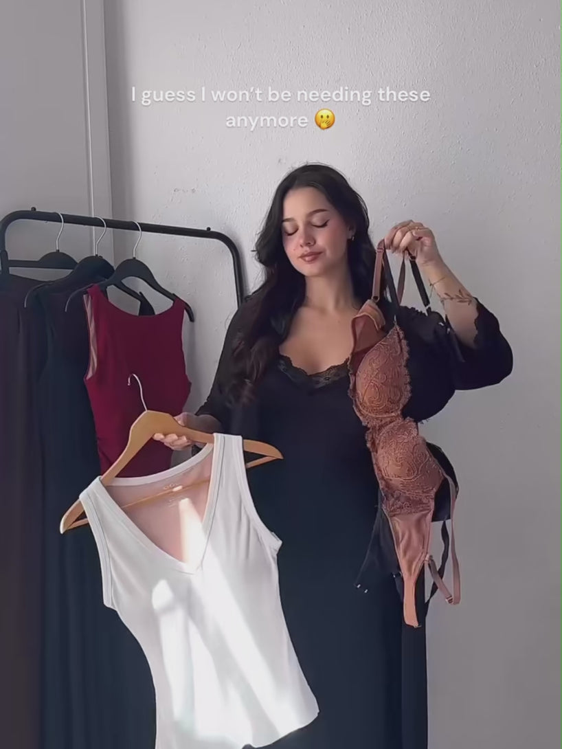 2Pcs Set V-neck Brami Tank & Wide Leg Pant with Pockets