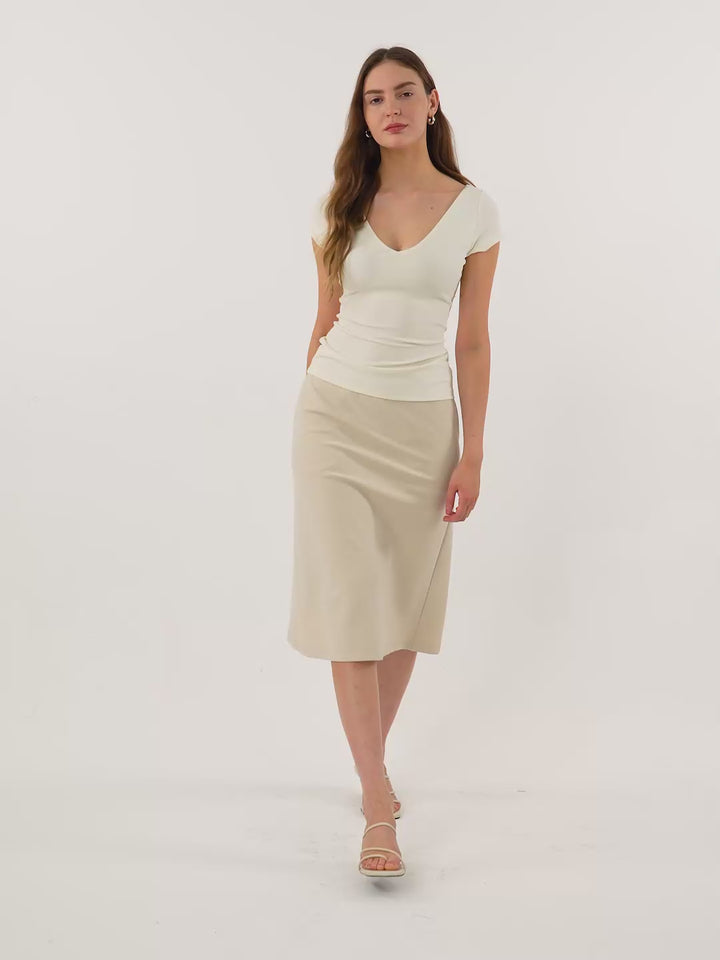 A-line Midi Skirt with Pockets