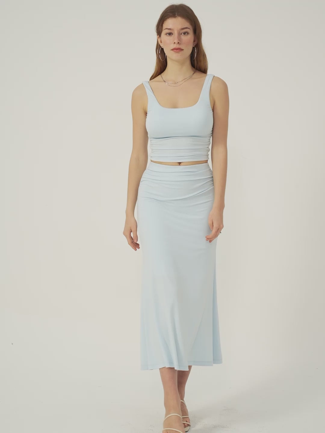 Ogl Eco-SkinKiss® Ruched Side Mermaid Maxi Skirt