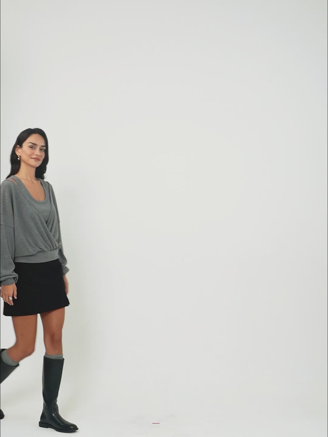 Wide Rib Surplice Top