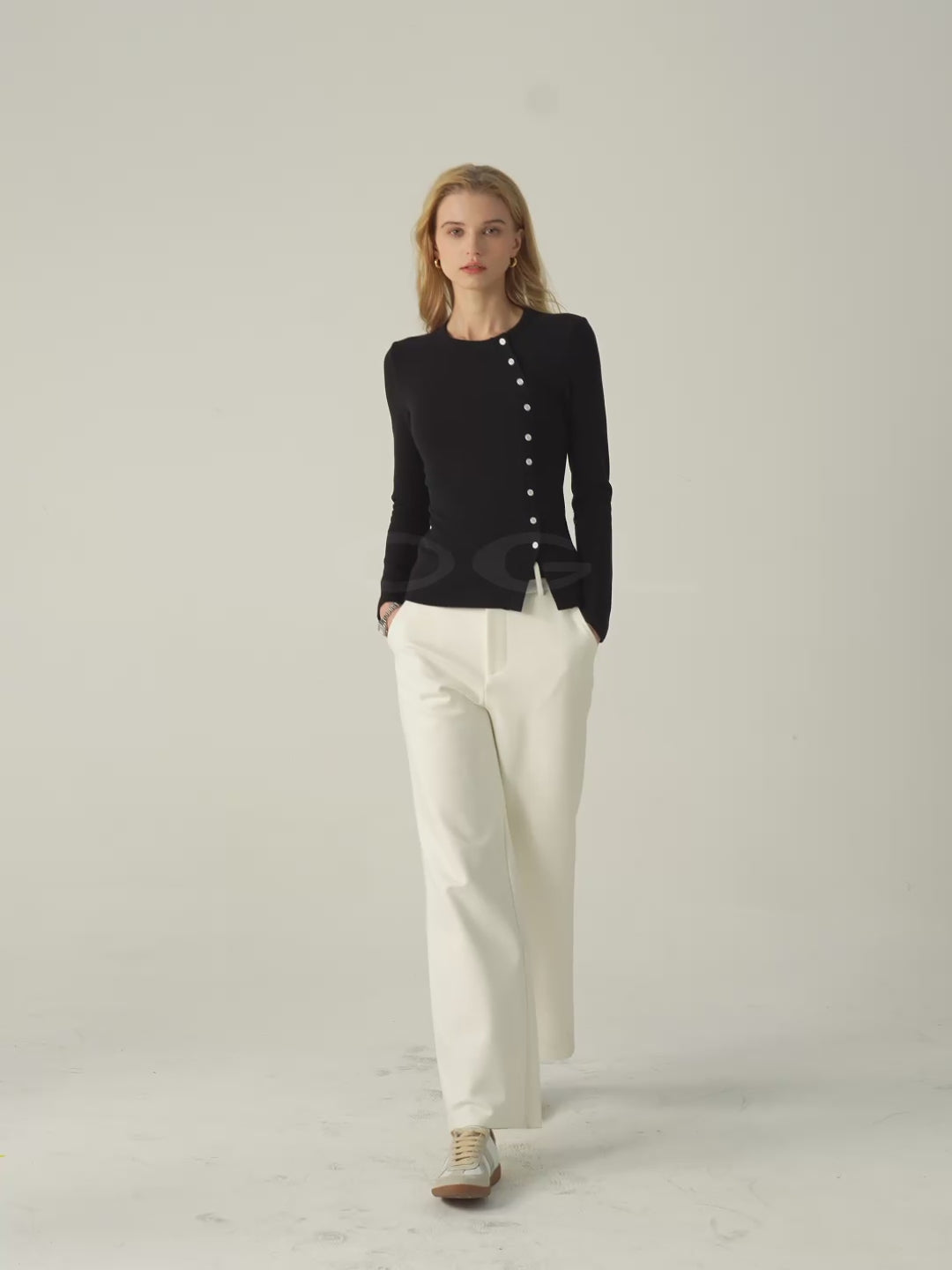 Asymmetrical Placket Top