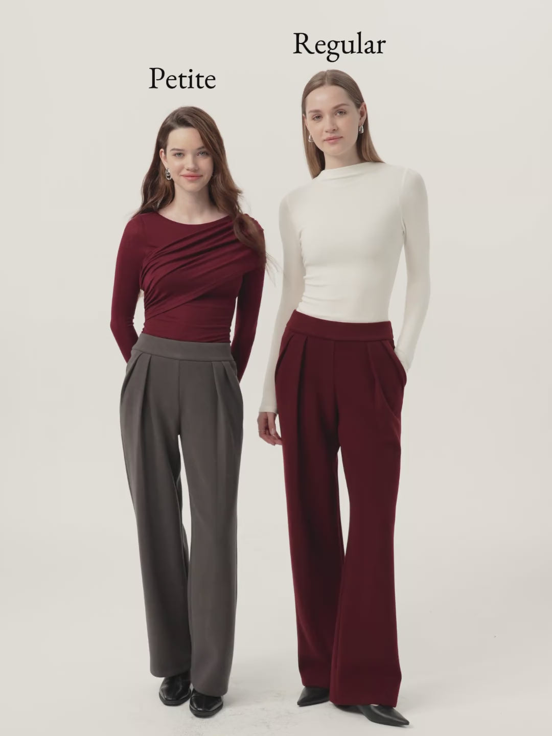 FuzzLuxe Mid Rise Straight Leg Pull-on Pants with Pockets