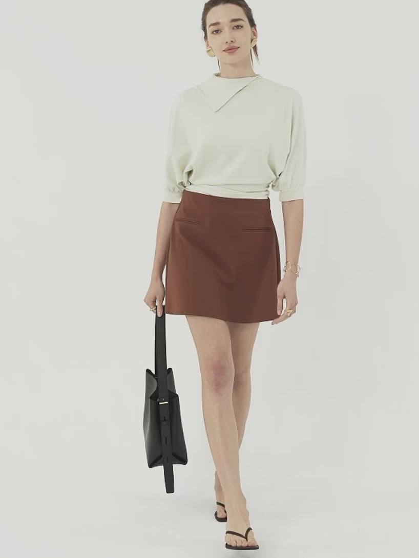 High Rise A-Line Pull-on Skort