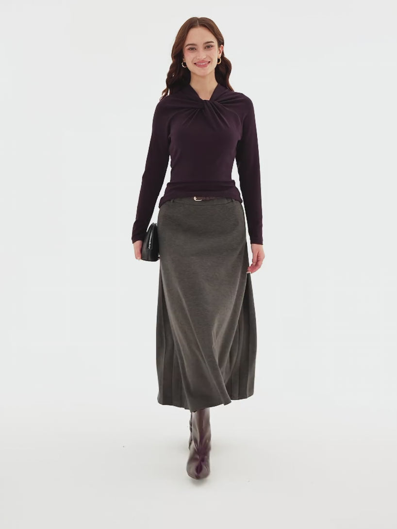 OGLmove LiteWarm Twisted V-Neck Long Sleeve Top