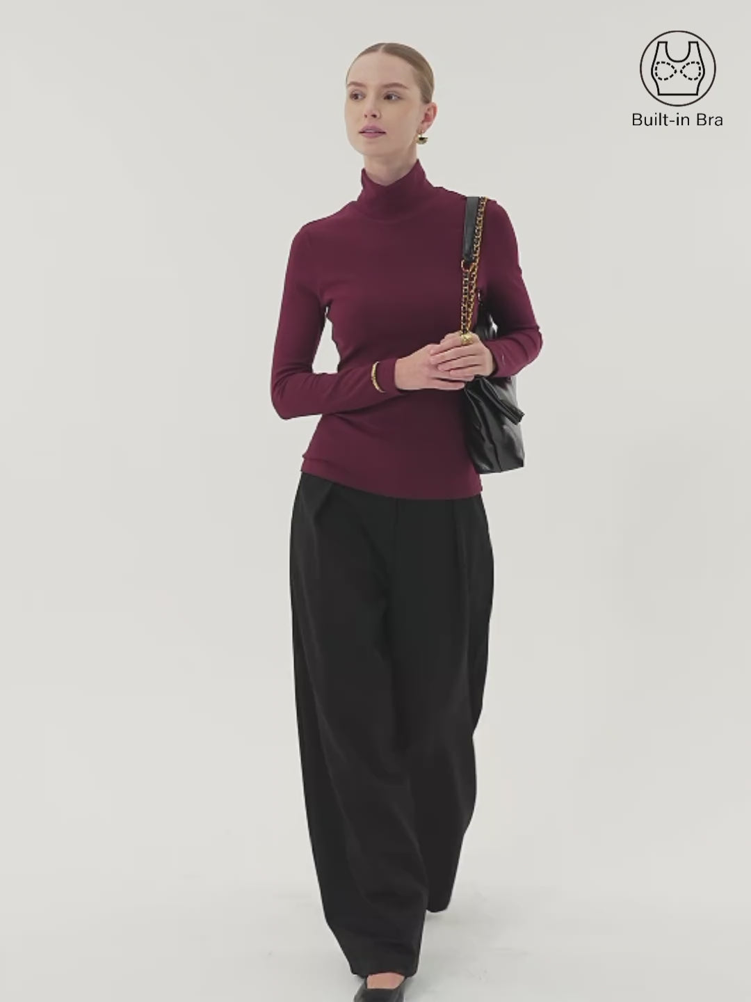 2Pcs Set ProWarm Turtleneck Long Sleeve Brami