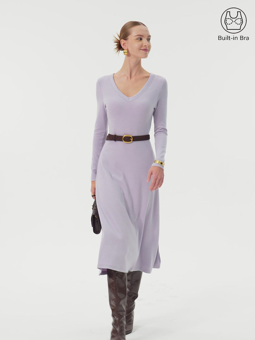 V-neck Midi Brami Dress