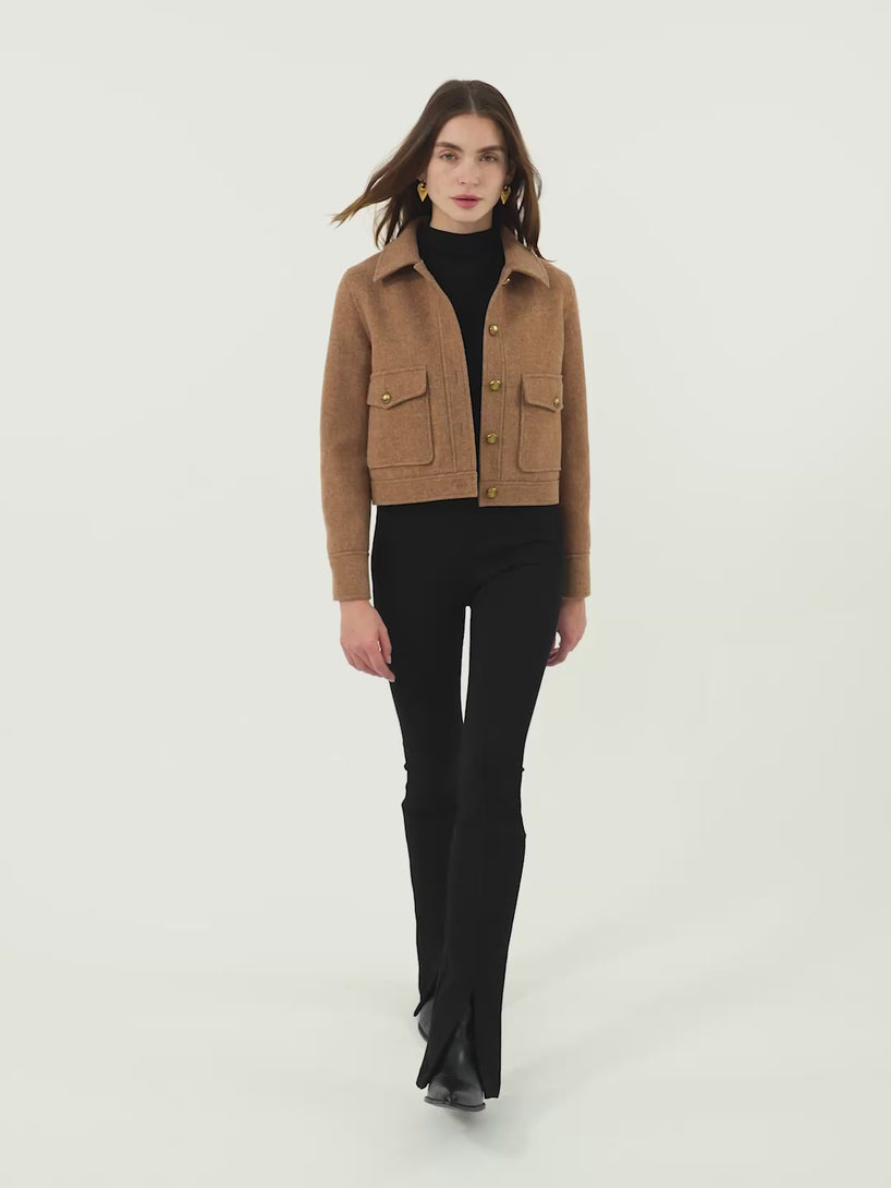 Point Collar Cargo Short Jacket