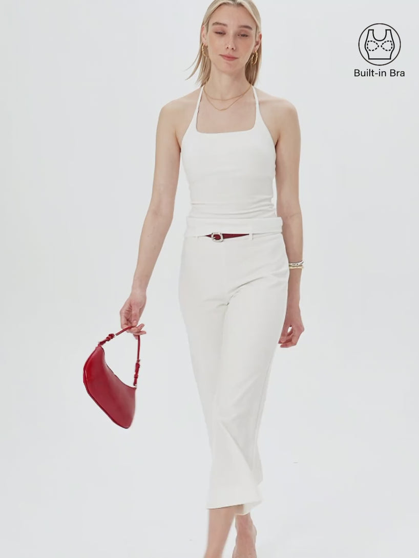 OGLmove Square Neck Spaghetti Bra Tank