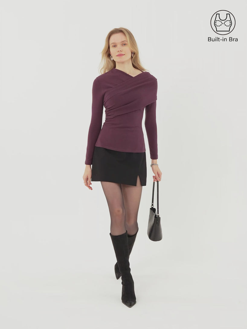ProWarm Asymmetrical Neck Ruched Brami