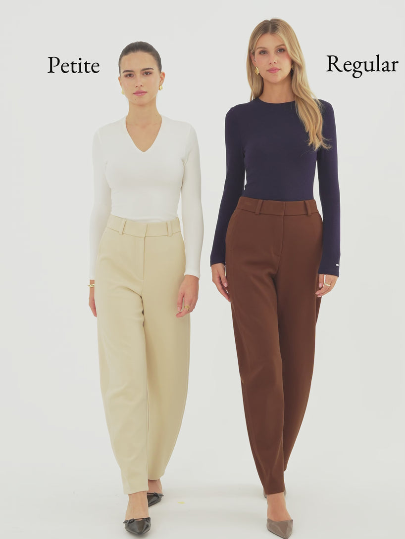 OGLmove Stretch Bamboo Mid-Rise Barrel Pants with Pockets