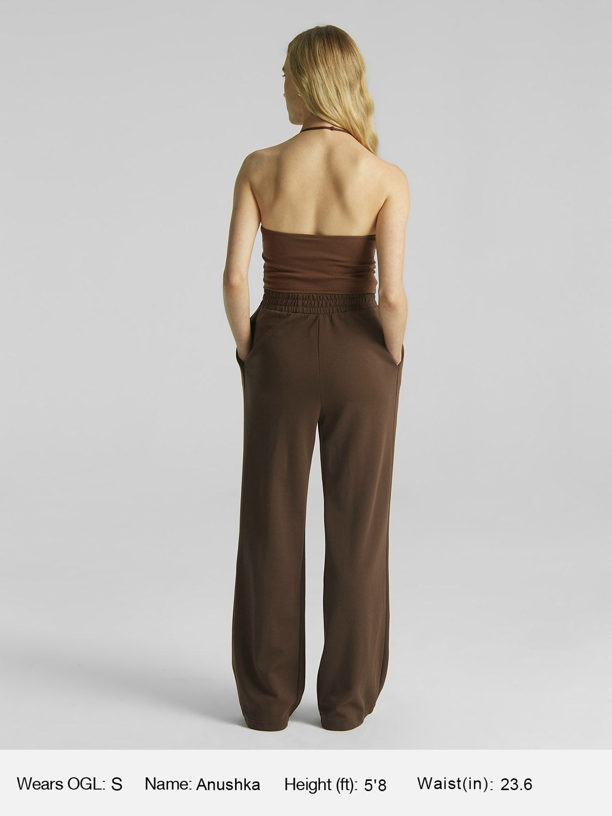 Double Waistband Straight Leg Pants - Dark Cocoa