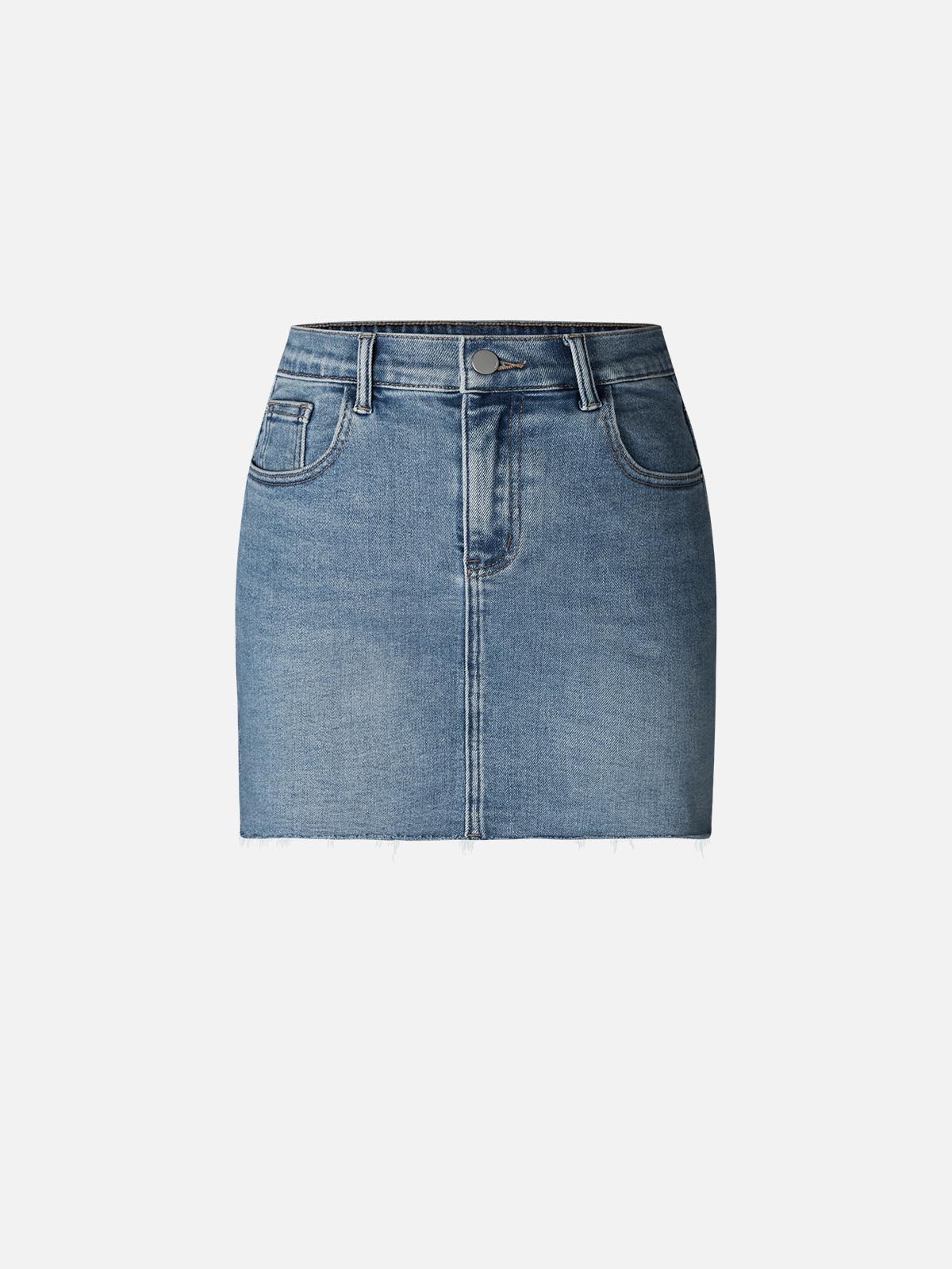 A-line Denim Skirt - Arctic Mist