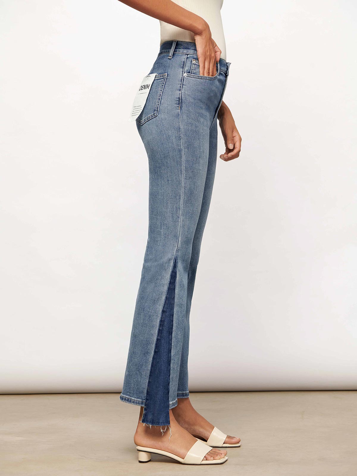 Spliced Flare Jeans - Coast