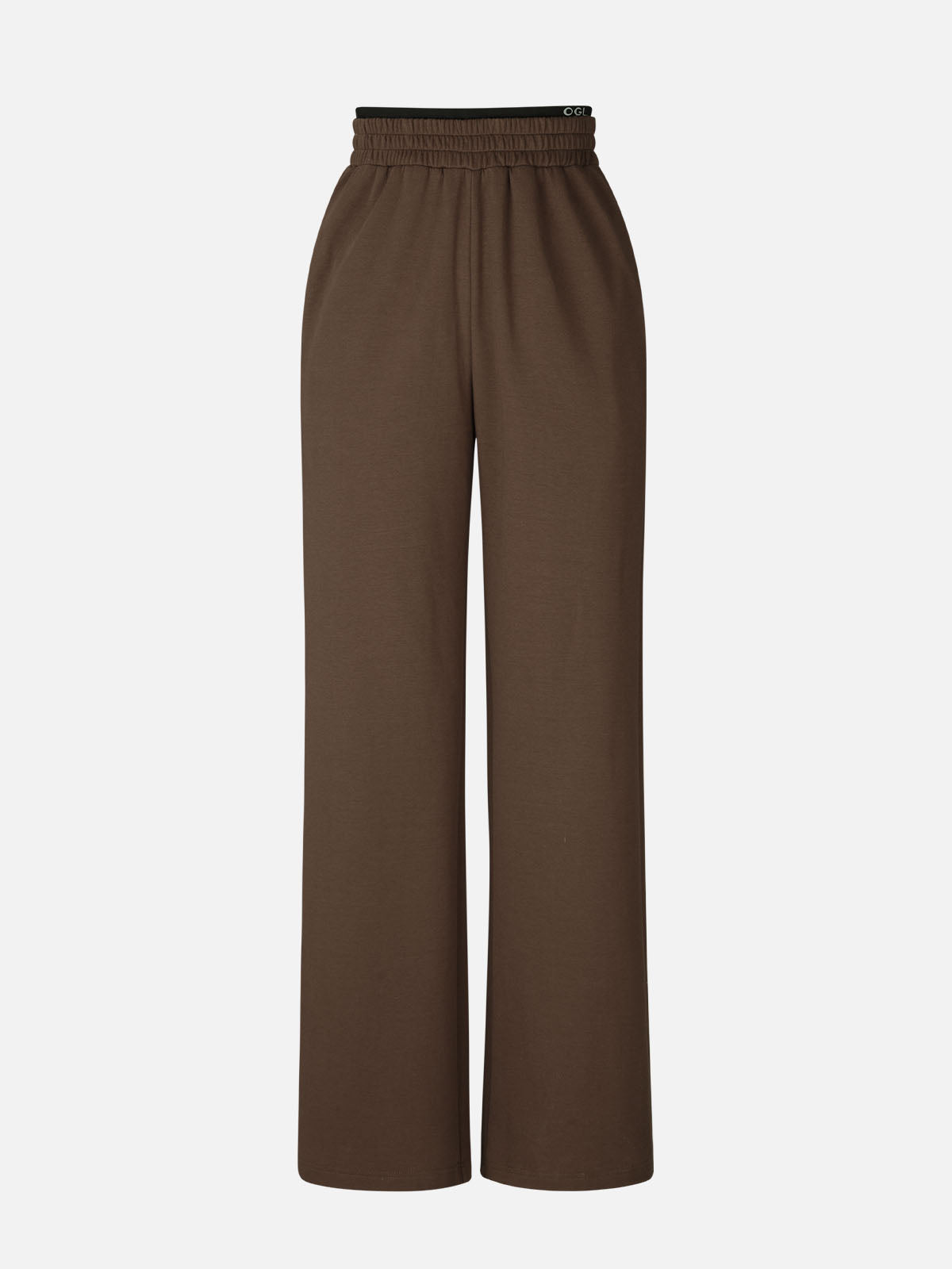 Double Waistband Straight Leg Pants - Dark Cocoa