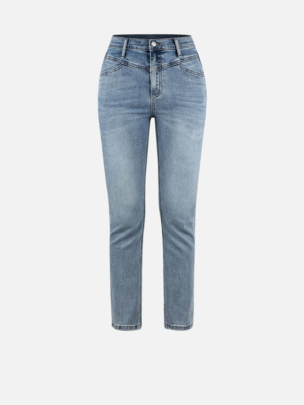 Mid-rise Taper Jeans