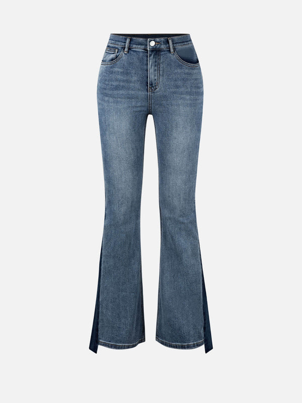 Spliced Flare Jeans