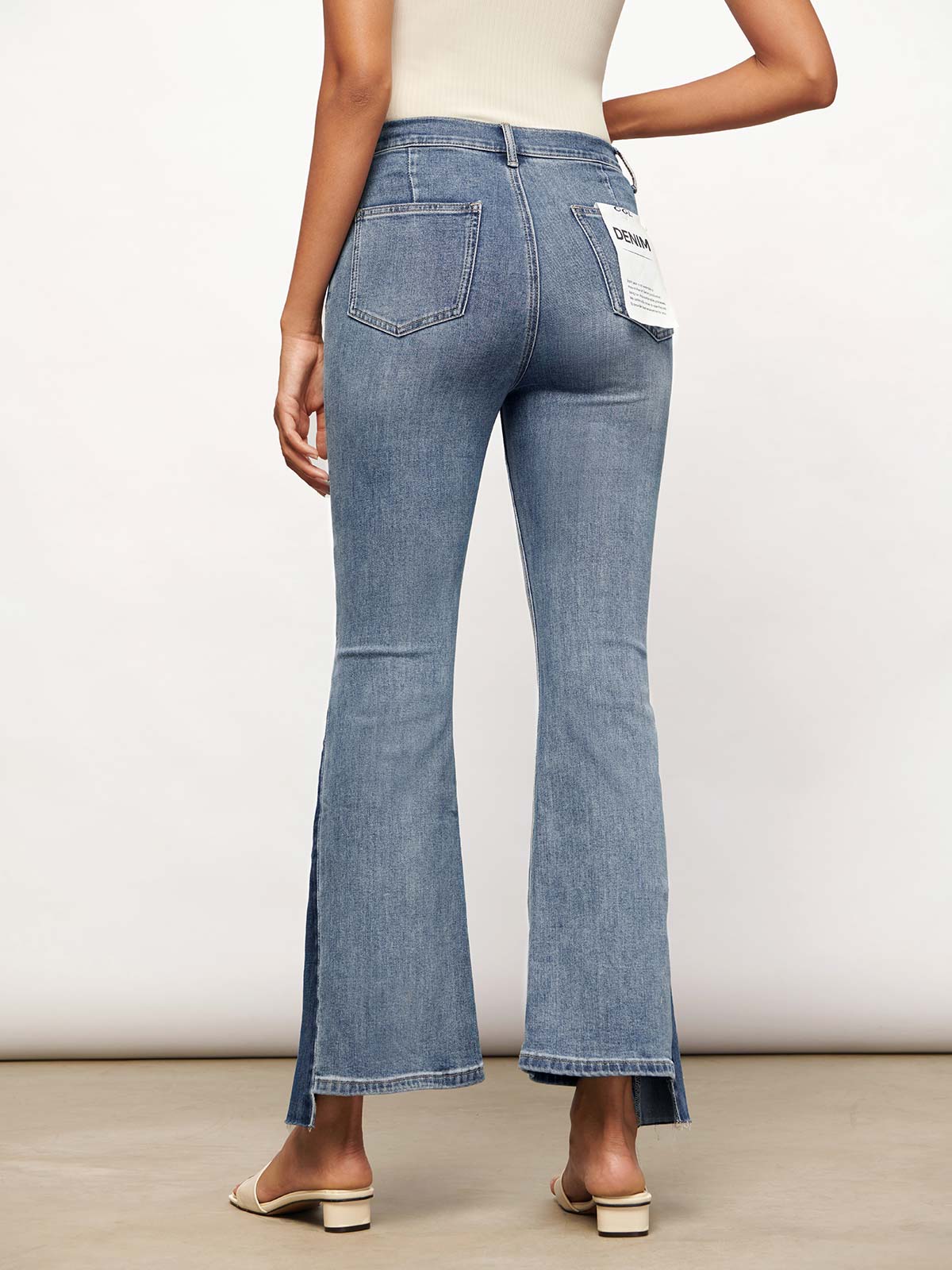 Spliced Flare Jeans - Coast