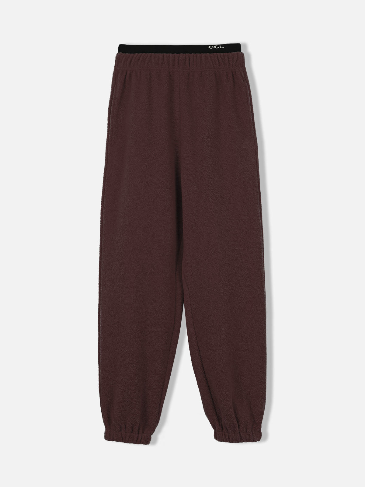 Polar Fleece Double Waistband Jogger - Mahogany