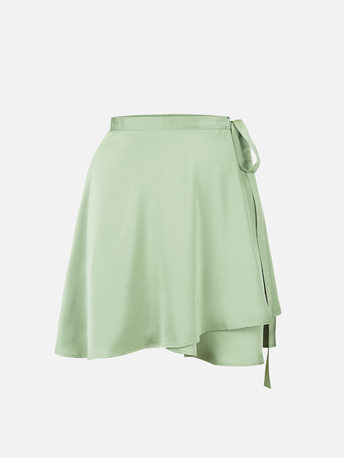 Satin-Laux™ Tie-Up Wrap Mini Skirt – OGLmove